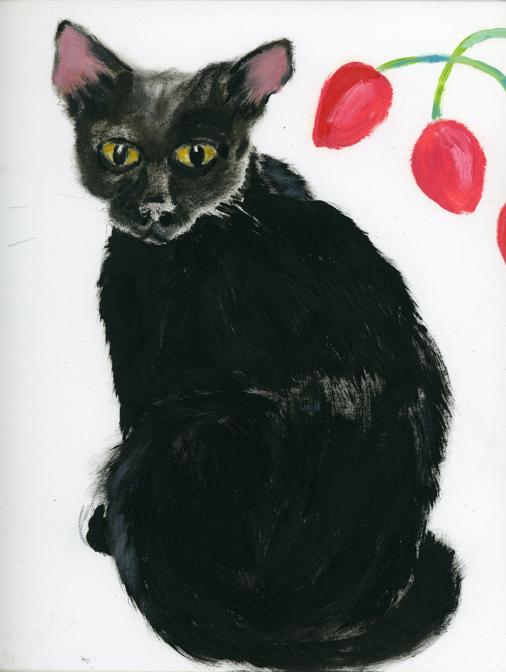 Almond and the Tulips (painting) - Kay Spare