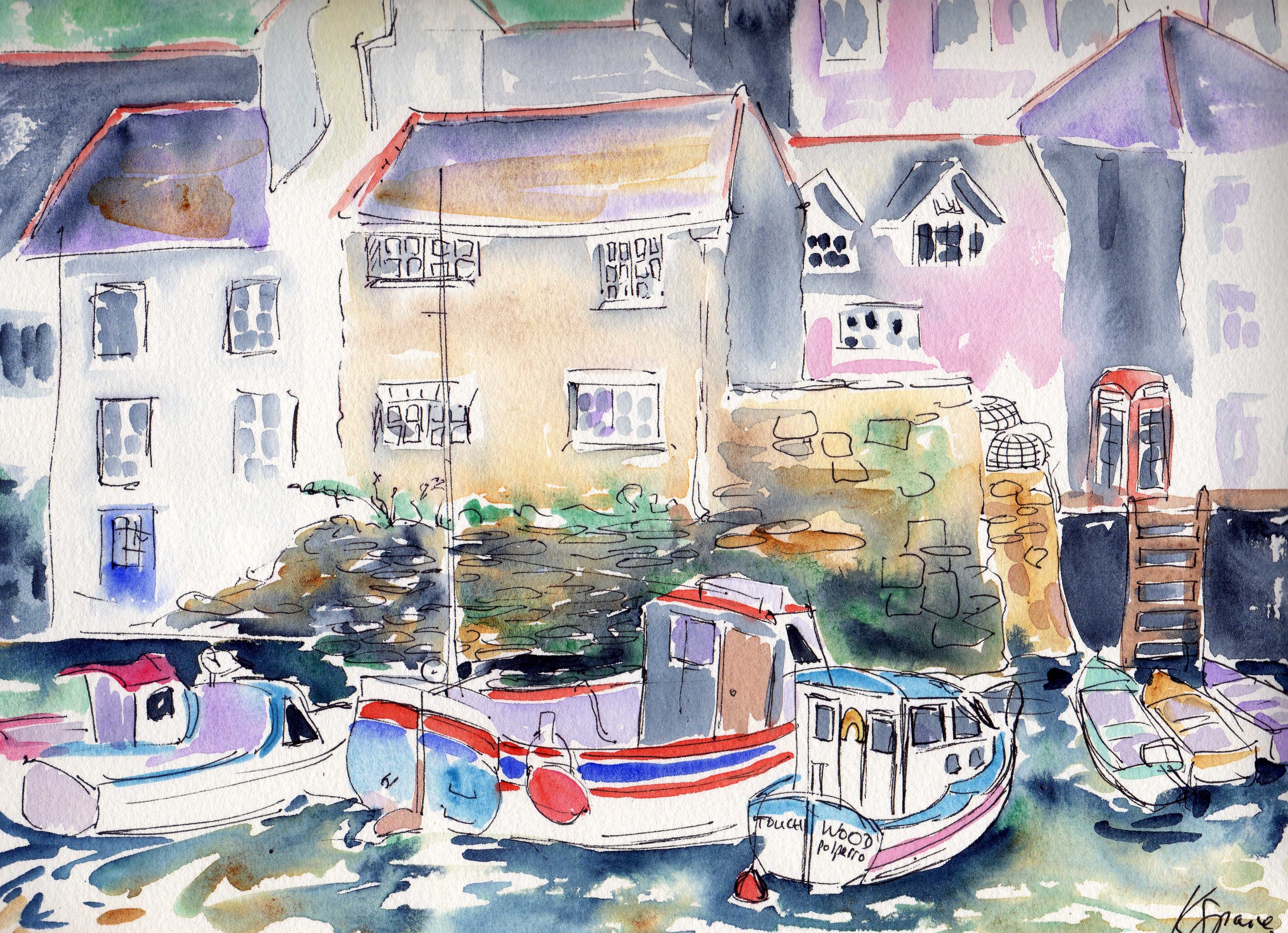 Polperro Harbour - Kay Spare