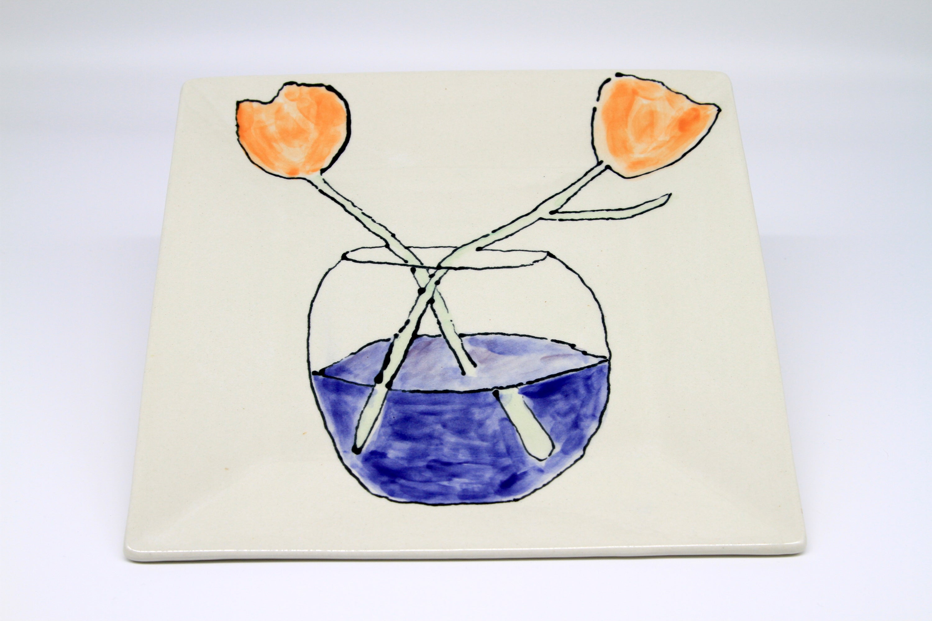 Two Orange Tulips
