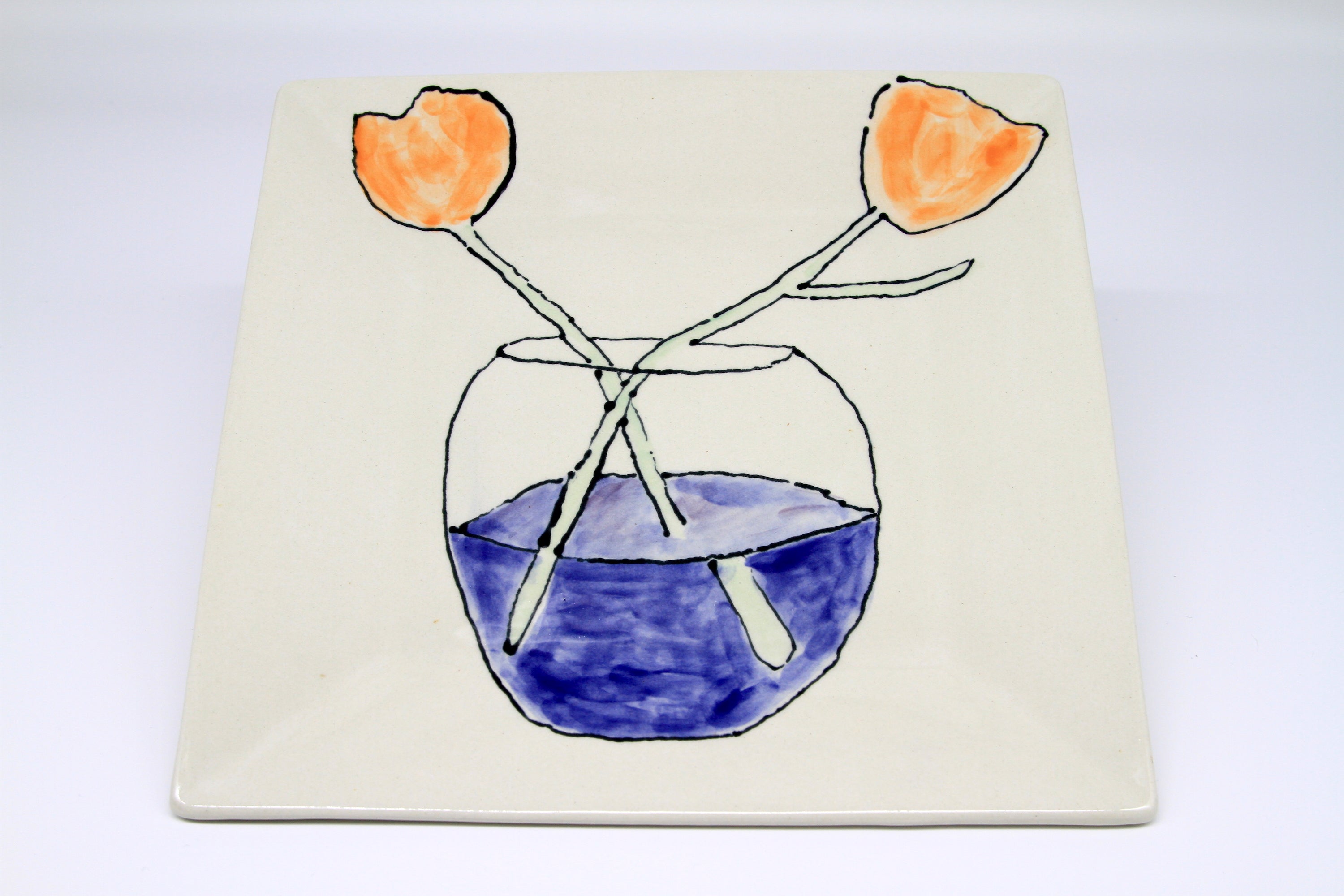 Two Orange Tulips