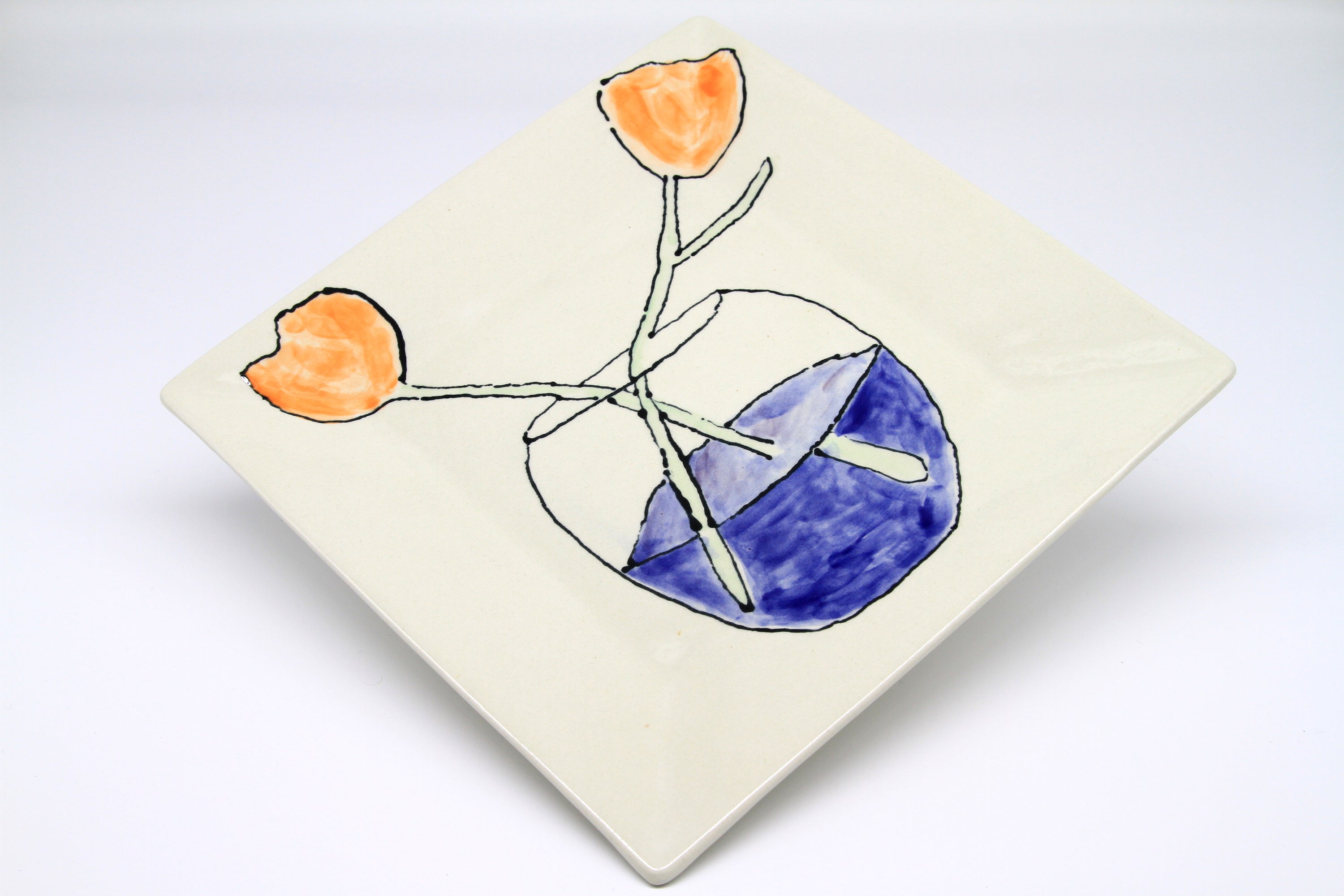 Two Orange Tulips
