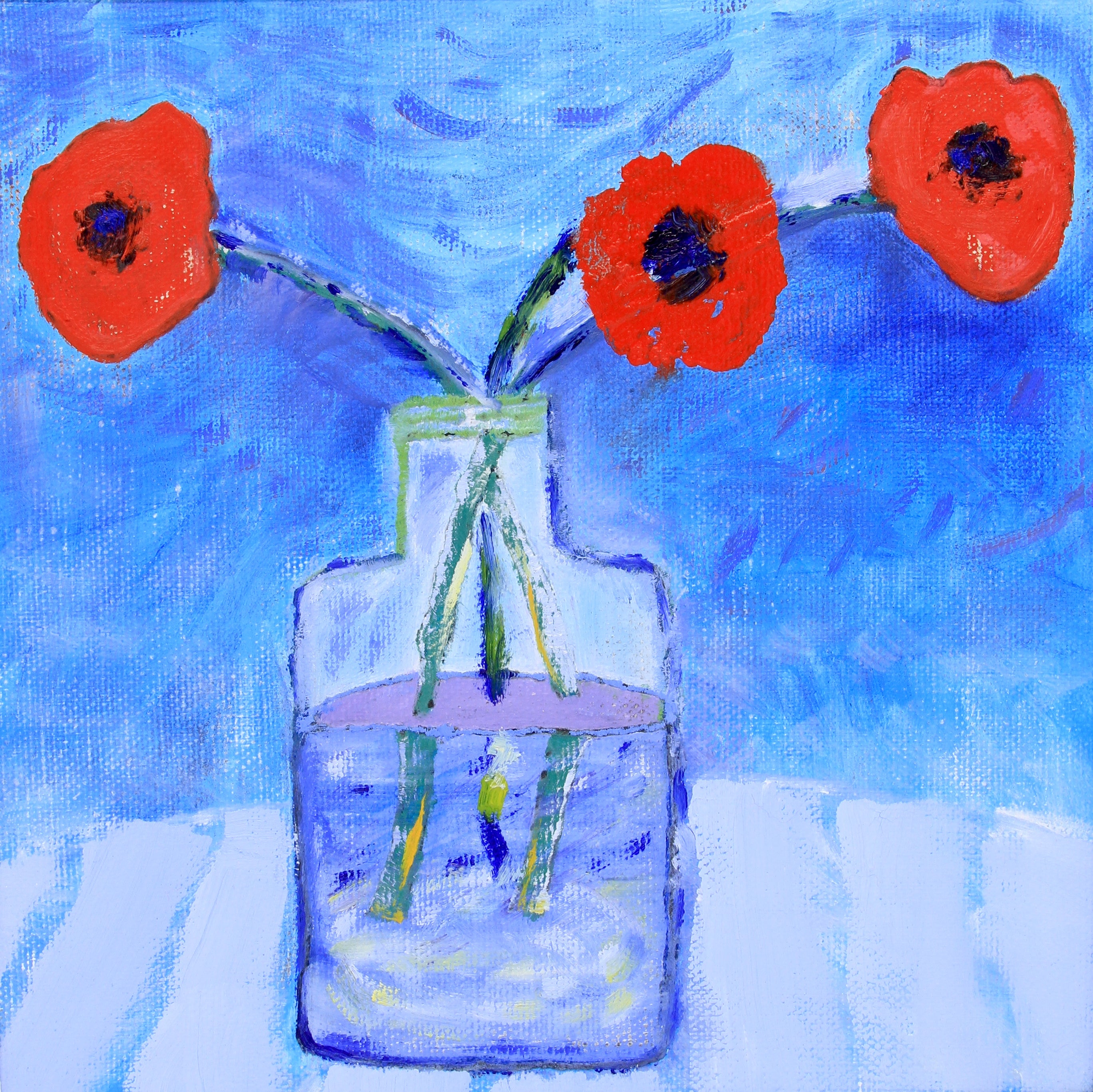 Three Poppies (oil)