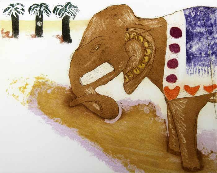 Four Trunks - Limited Edition etching and aquatint fine art print by artist Richard Spare