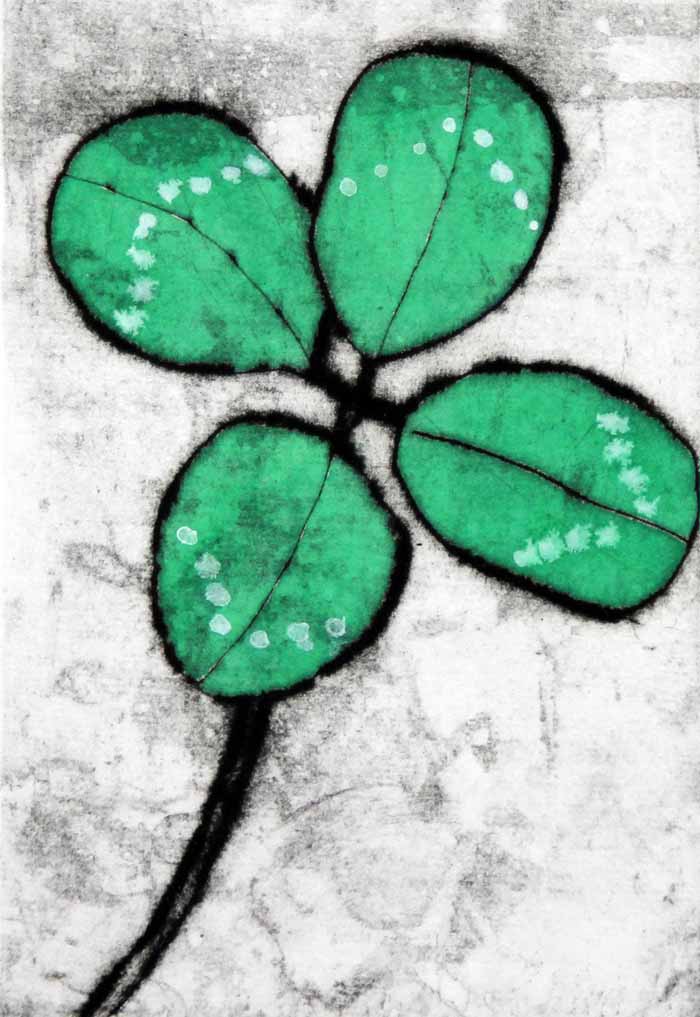 Luck - Limited Edition drypoint and watercolour fine art print by artist Richard Spare