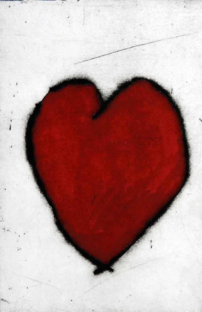 More Love - Limited Edition drypoint and watercolour fine art print by artist Richard Spare