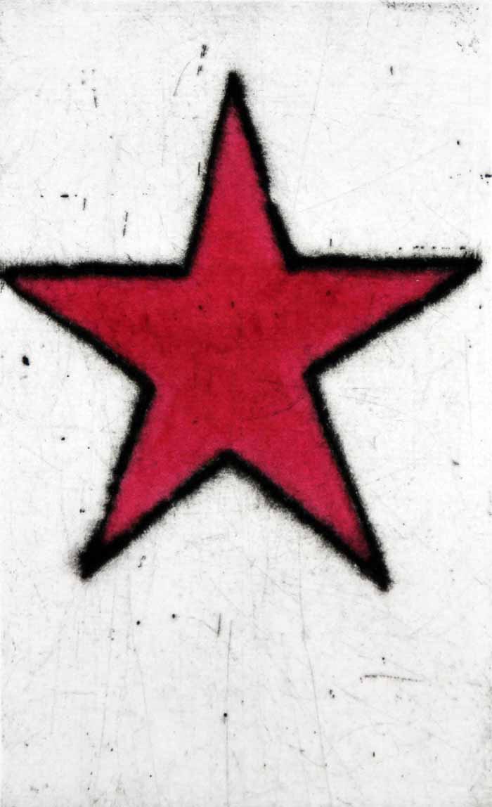 Star I - Limited Edition drypoint and watercolour fine art print by artist Richard Spare