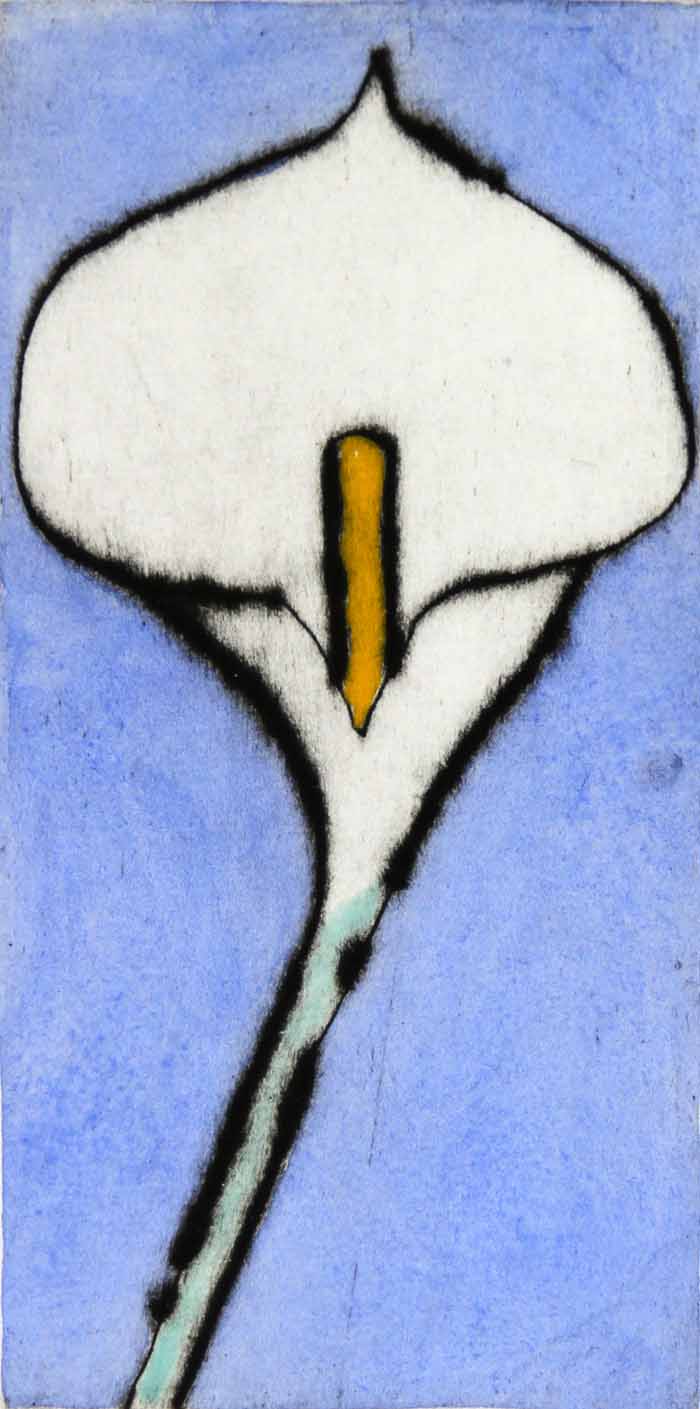Calla I - Limited Edition drypoint and watercolour fine art print by artist Richard Spare