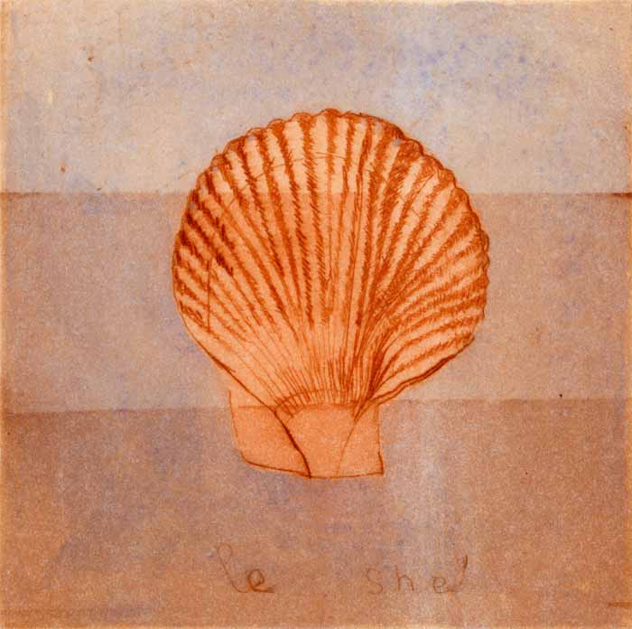 Le Shell - Limited Edition drypoint and aquatint fine art print by artist Richard Spare