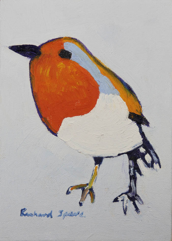 Robin - Original oil on board painting by artist Richard Spare